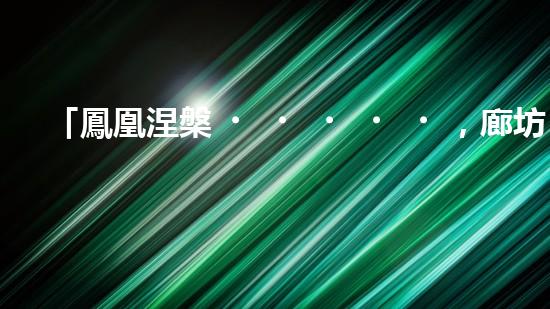 「鳳凰涅槃，廊坊河道清淤再嘯新生」